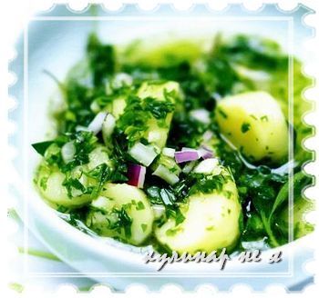 рецепт салата с картофелем и зеленью